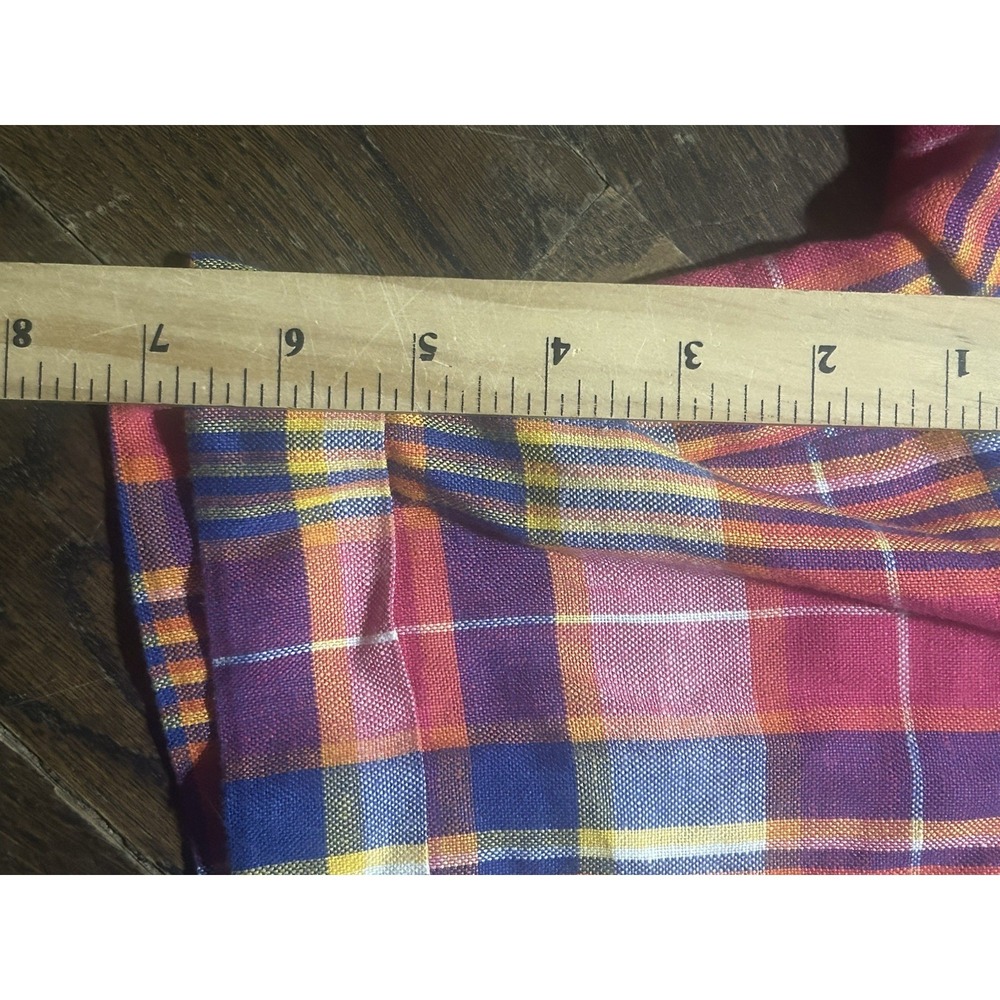 Vtg TALBOTS 8 Linen Blend Trouser Bermuda‎ Shorts Plaid Country Club - Picture 6 of 7